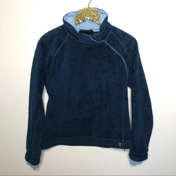 Mountain Hardwear Tops - Mountain Hardwear Teal Fleece Cowl Neck Pullover M